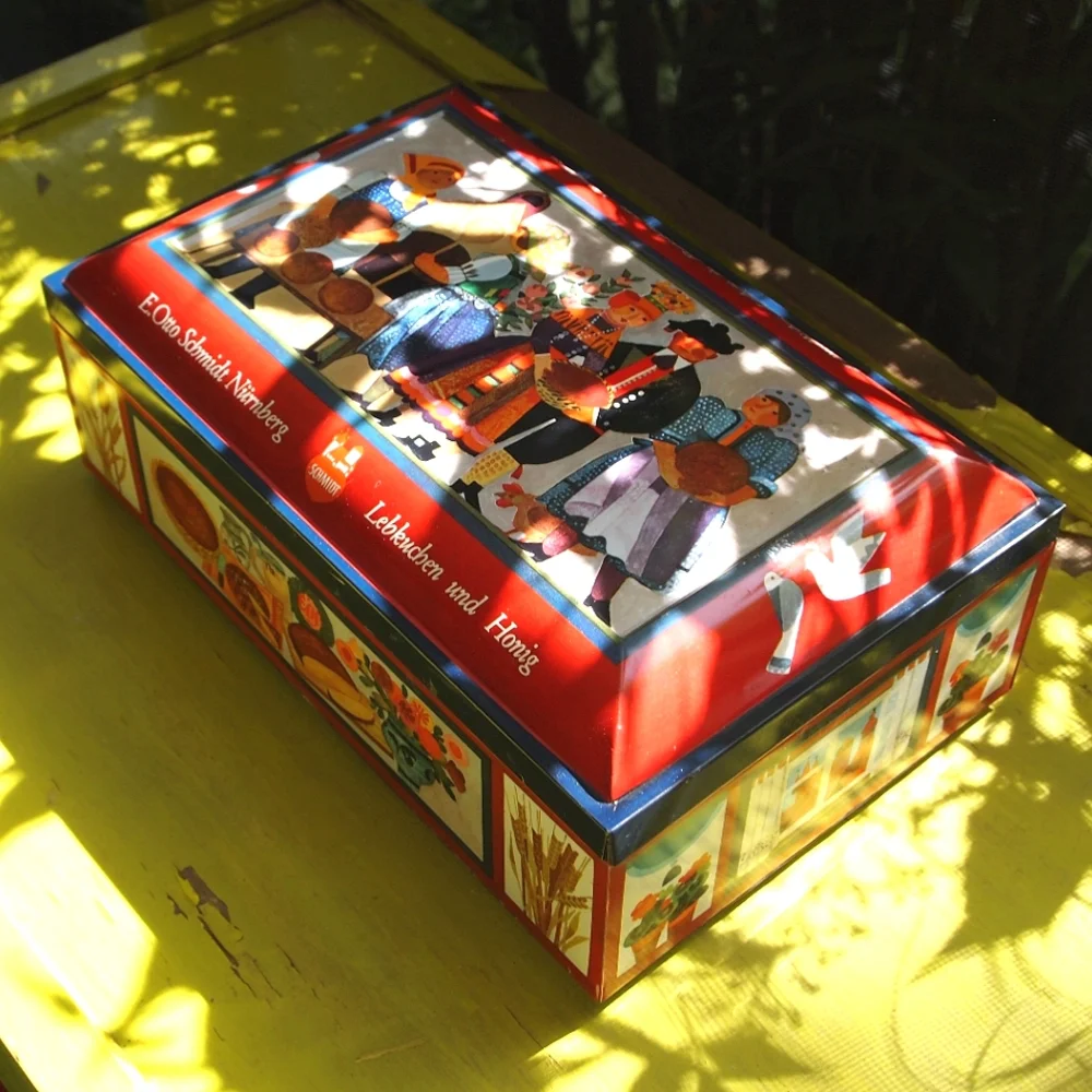 West German Tin Vintage Cookie Tin E. Otto Schmidt